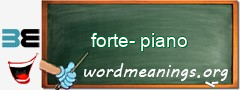 WordMeaning blackboard for forte-piano